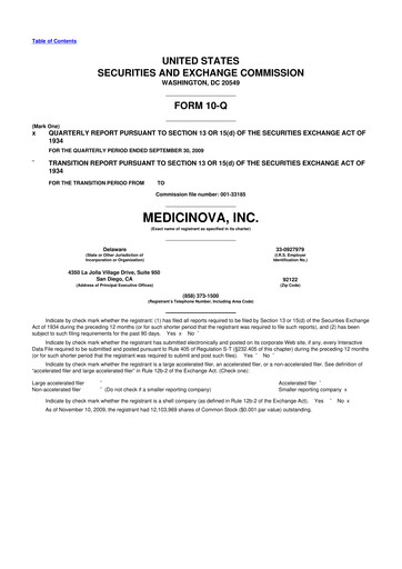 Thumbnail MediciNova 10-Q Quarterly Report FY 