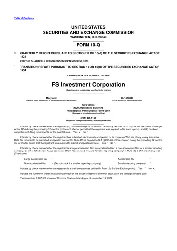 Vorschaubild FS KKR Capital
 10-Q Quartalsbericht  