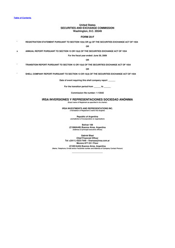 Thumbnail IRSA Inversiones y Representaciones 20-F Annual Report 