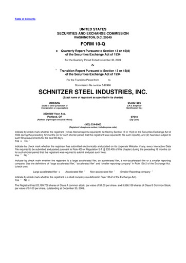Thumbnail Radius Recycling 10-Q Quarterly Report FY 