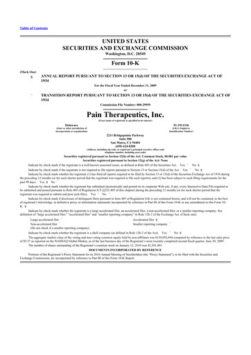 Thumbnail Cassava Sciences
 10-K Annual Report 