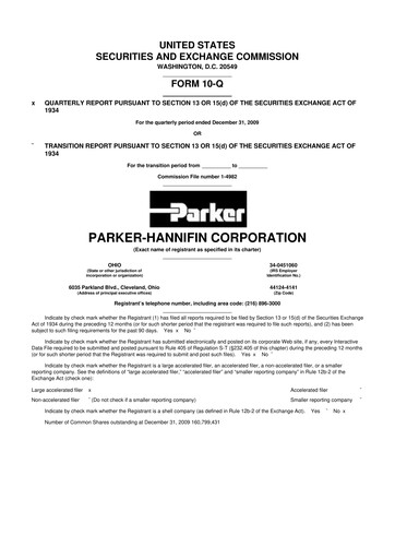Thumbnail Parker-Hannifin
 10-Q Quarterly Report FY 