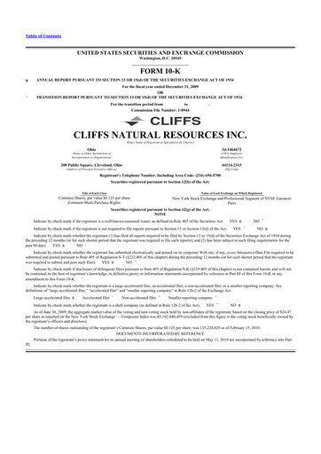 Thumbnail Cleveland-Cliffs 10-K Annual Report 