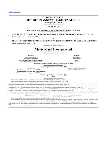 Thumbnail Mastercard 10-K Annual Report 