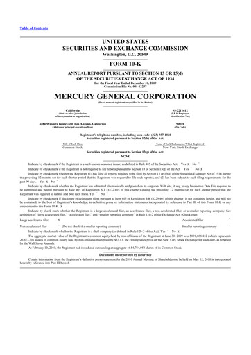 Thumbnail Mercury General
 10-K Annual Report 