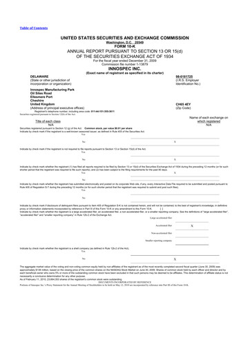 Thumbnail Innospec 10-K Annual Report 