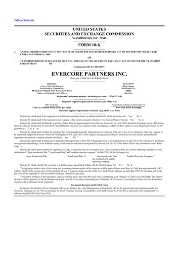 Thumbnail Evercore 10-K Annual Report 