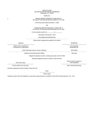 Thumbnail Ducommun 10-K Annual Report 