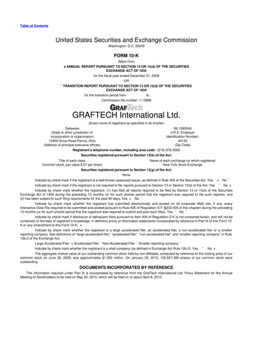 Thumbnail GrafTech 10-K Annual Report 