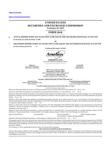 Thumbnail Amedisys 10-K Annual Report 