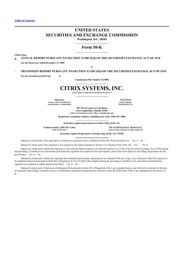 Thumbnail Citrix Systems 10-K Annual Report 