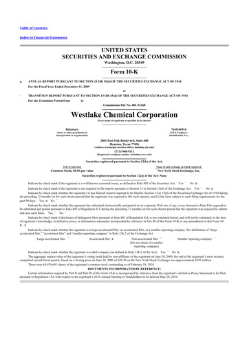 Thumbnail Westlake Corporation
 10-K Annual Report 