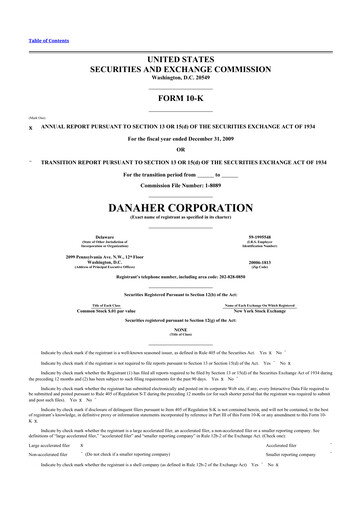 Thumbnail Danaher 10-K Annual Report 