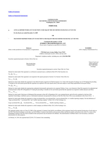 Thumbnail Energy Transfer LP
 10-K Annual Report 