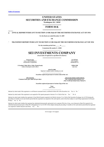 Thumbnail SEI Investments 10-K Annual Report 
