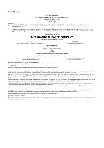 Thumbnail International Paper
 10-K Annual Report 