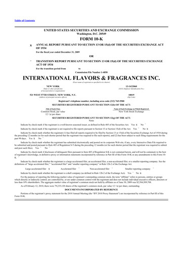 Thumbnail International Flavors & Fragrances
 10-K Annual Report 