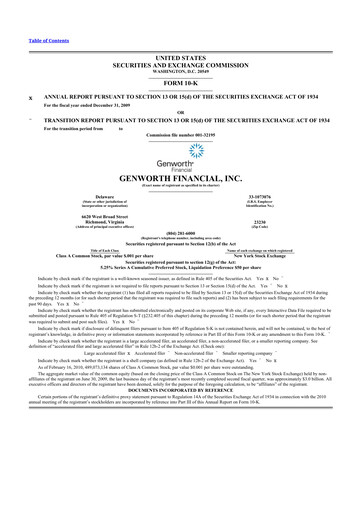 Thumbnail Genworth Financial
 10-K Annual Report 