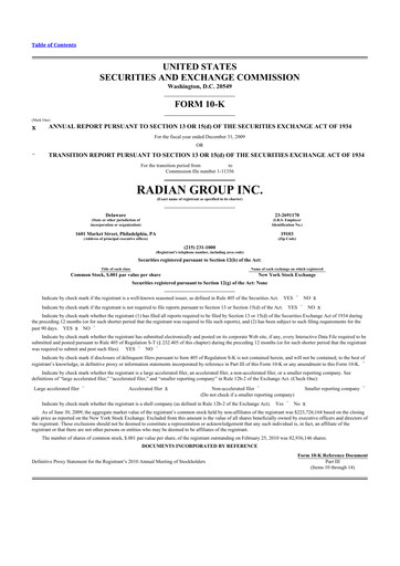 Thumbnail Radian Group
 10-K Annual Report 