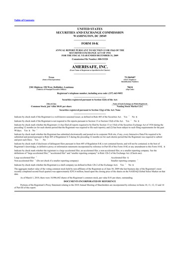 Thumbnail AMERISAFE 10-K Annual Report 