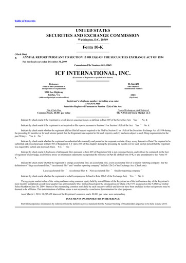 Thumbnail ICF International 10-K Annual Report 