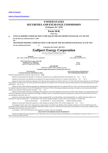 Thumbnail Gulfport Energy 10-K Annual Report 