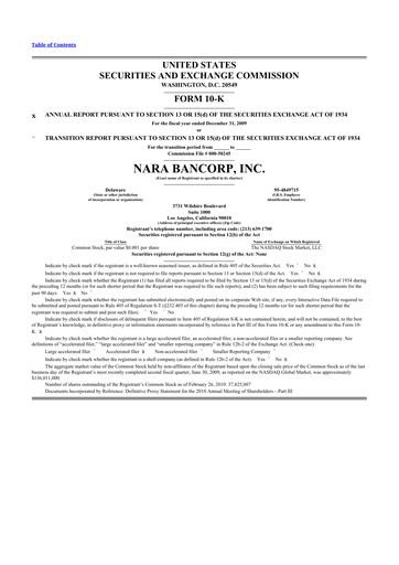 Thumbnail Hope Bancorp 10-K Annual Report 