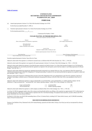 Thumbnail Clear Channel Outdoor
 10-K Annual Report 