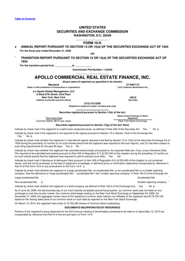 Thumbnail Apollo Commercial Real Estate Finance 10-K Annual Report 