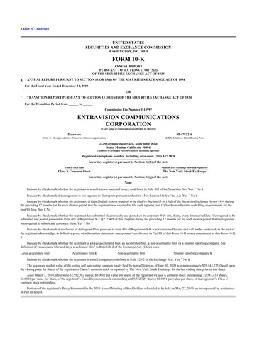 Thumbnail Entravision Communications
 10-K Annual Report 