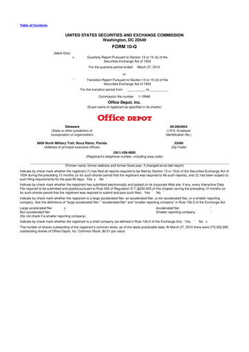 Thumbnail The ODP Corporation
 10-Q Quarterly Report FY 