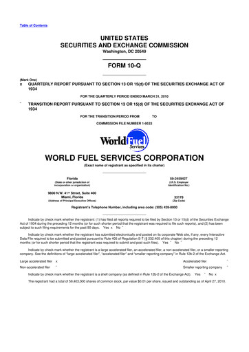 Thumbnail World Kinect 10-Q Quarterly Report FY 