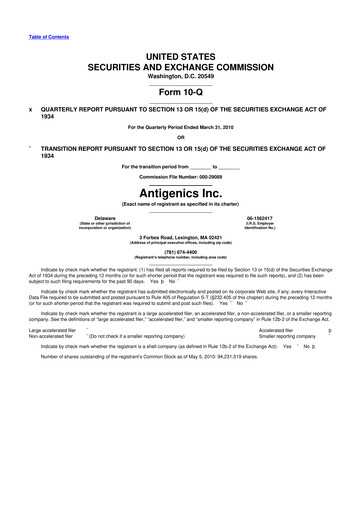 Thumbnail Agenus
 10-Q Quarterly Report FY 