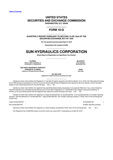 Thumbnail Helios Technologies 10-Q Quarterly Report FY 