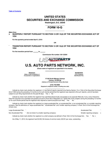 Thumbnail CarParts.com
 10-Q Quarterly Report FY 