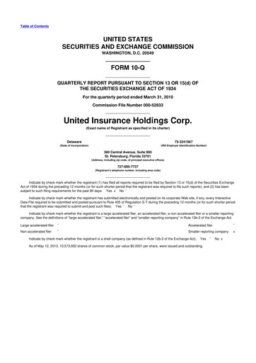Vorschaubild American Coastal Insurance Corporation 10-Q Quartalsbericht  
