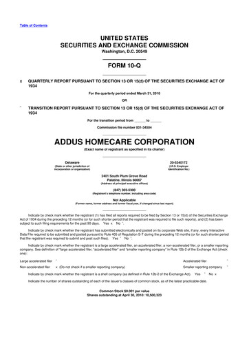 Vorschaubild 
Addus HomeCare 10-Q Quartalsbericht  