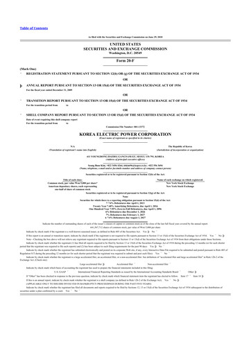 Thumbnail Korea Electric Power 20-F Annual Report 