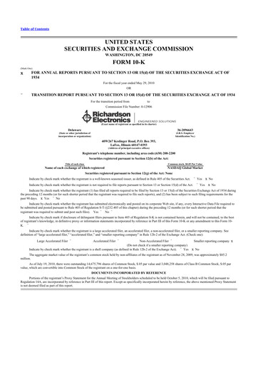 Thumbnail Richardson Electronics 10-K Annual Report 