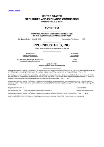 Thumbnail PPG Industries
 10-Q Quarterly Report FY2010 