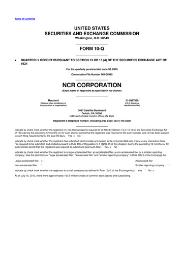 Vorschaubild NCR Voyix Corporation 10-Q Quartalsbericht 2010 