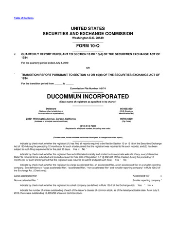 Thumbnail Ducommun 10-Q Quarterly Report FY 