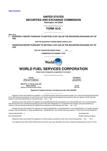 Thumbnail World Kinect 10-Q Quarterly Report FY2010 