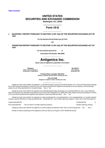 Thumbnail Agenus
 10-Q Quarterly Report FY 