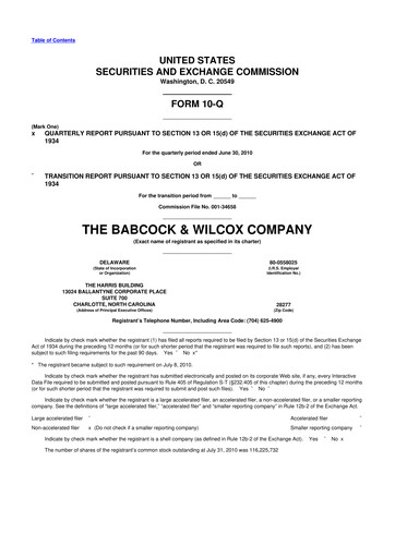 Vorschaubild BWX Technologies
 10-Q Quartalsbericht  