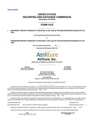 Thumbnail AtriCure 10-Q Quarterly Report FY 