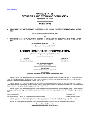 Vorschaubild 
Addus HomeCare 10-Q Quartalsbericht  