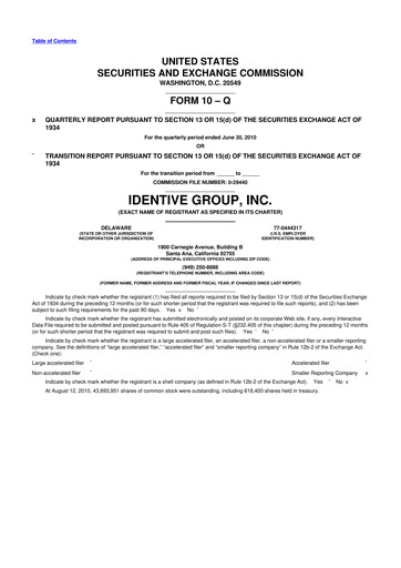 Thumbnail Identiv 10-Q Quarterly Report FY 