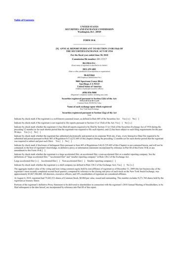 Miniature ResMed 10-K Rapport annuel 