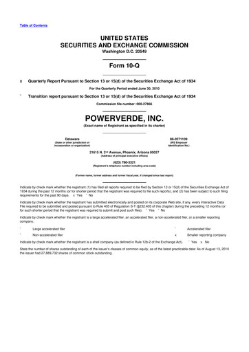 Miniature 374Water 10-Q Rapport trimestriel  